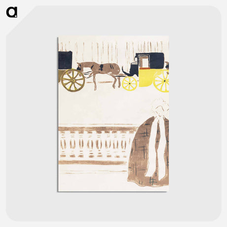 アートポストカード-Nursemaids’ Promenade; Frieze of Carriages
 - ピエール ボナール Postcard.