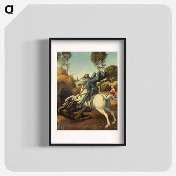 Raphael's Saint George and the Dragon - ラファエロ サンティ Poster.