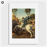 Raphael's Saint George and the Dragon - ラファエロ サンティ Poster.