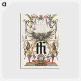 アートポストカード-Guide for Constructing the Ligature ffi from Mira Calligraphiae Monumenta
 - 書道のお手本 Postcard.