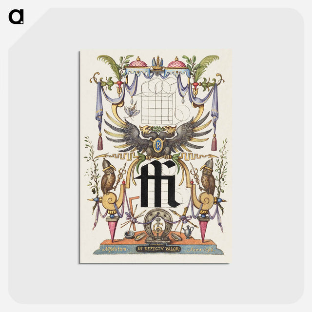 アートポストカード-Guide for Constructing the Ligature ffi from Mira Calligraphiae Monumenta
 - 書道のお手本 Postcard.