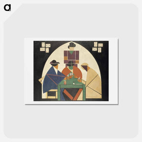 アートポストカード-The Card Players - テオ ファン ドゥースブルフ Postcard.