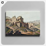 Theatre at Ephesus - View of Ottoman territory Canvas.
