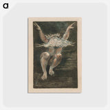 アートポストカード-The First Book of Urizen, Plate 7 (Bentley 12) - ウィリアム ブレイク Postcard.