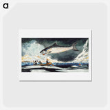 アートポストカード-A Good Pool, Saguenay River - ウィンスロー ホーマー Postcard.