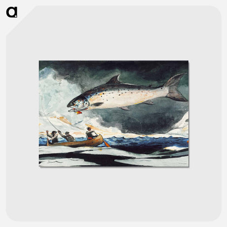 アートポストカード-A Good Pool, Saguenay River - ウィンスロー ホーマー Postcard.