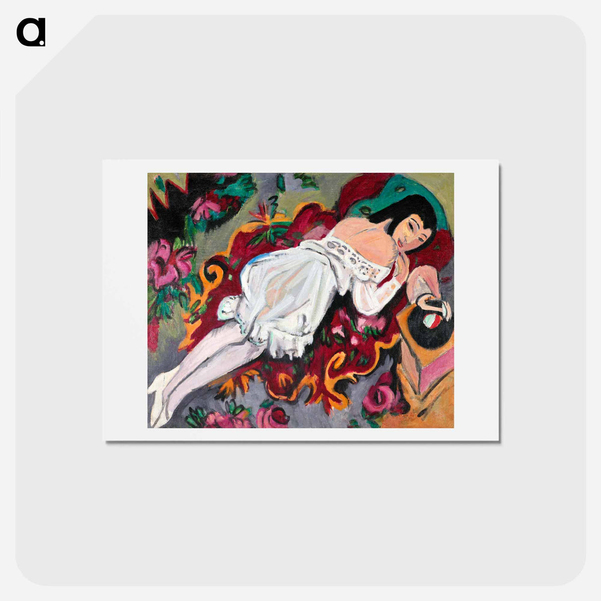 アートポストカード-Girl in White Chemise
 - イェール大学アートギャラリー Postcard.