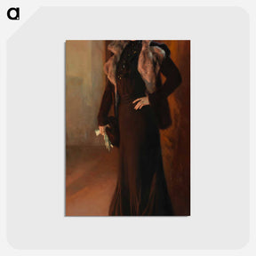 アートポストカード-Portrait of the opera singer Aino Ackté - アルバート エーデルフェルト Postcard.