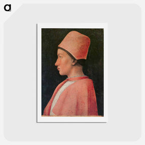 アートポストカード-Portrait of Francesco Gonzaga - アンドレア マンテーニャ Postcard.