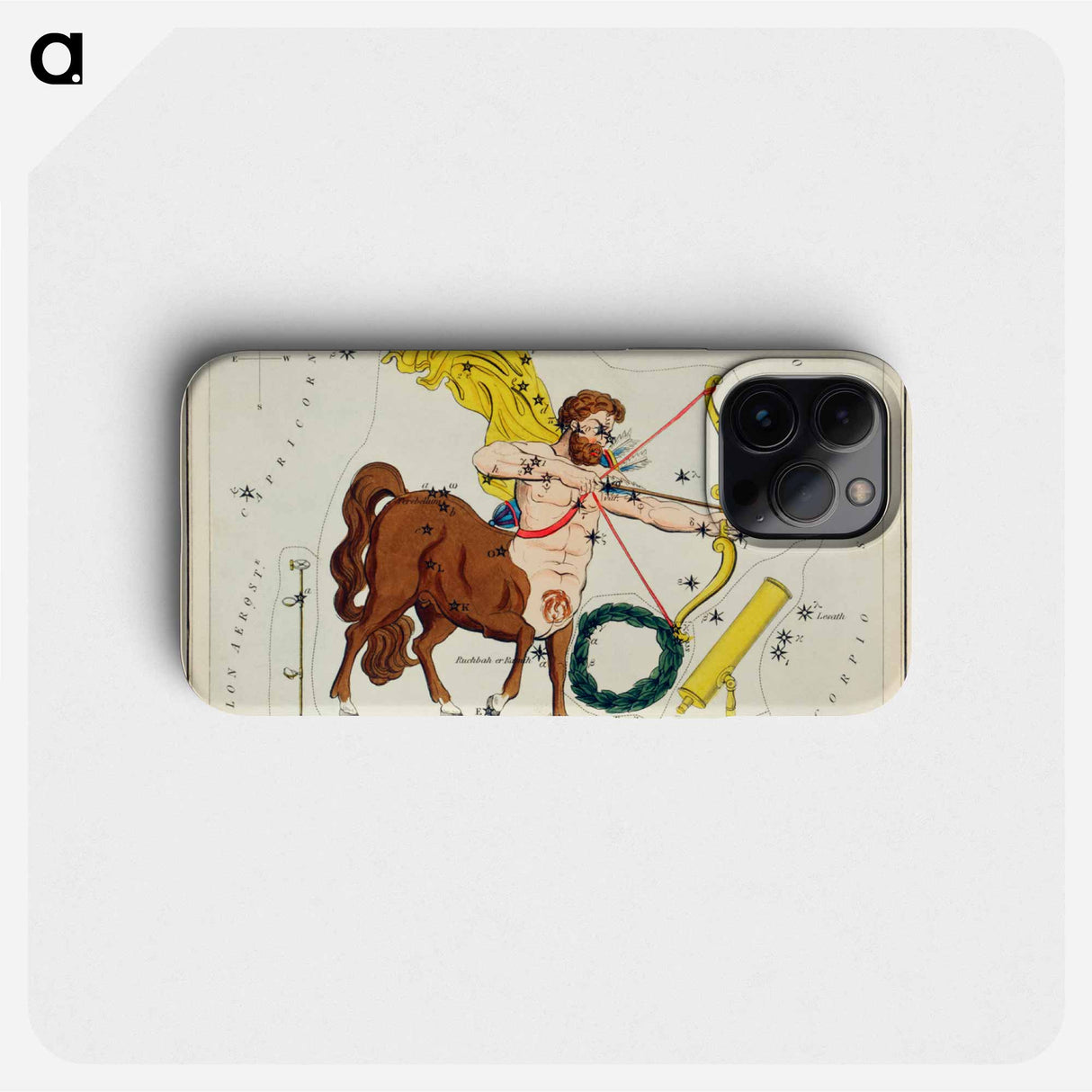 Sagittarius and Corona Australis, Microscopium and Telescopium - アンティーク地図 Phone Case.