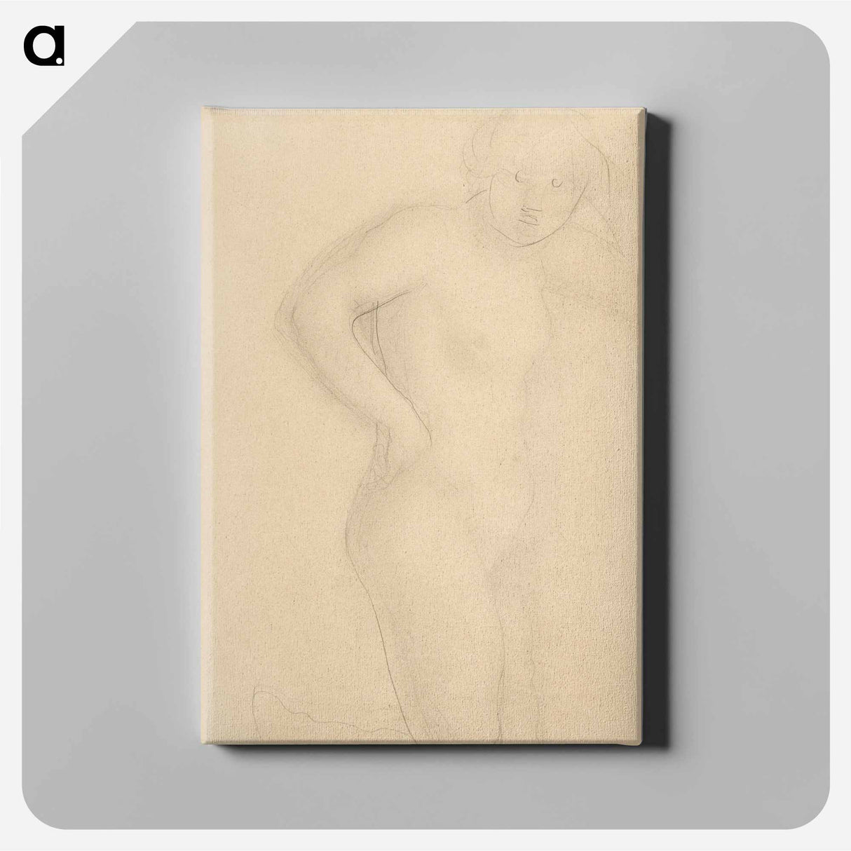 Young Nude Girl Kneeling - オーギュスト ロダン Canvas.