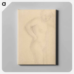アートパネル-Young Nude Girl Kneeling - オーギュスト ロダン Canvas.