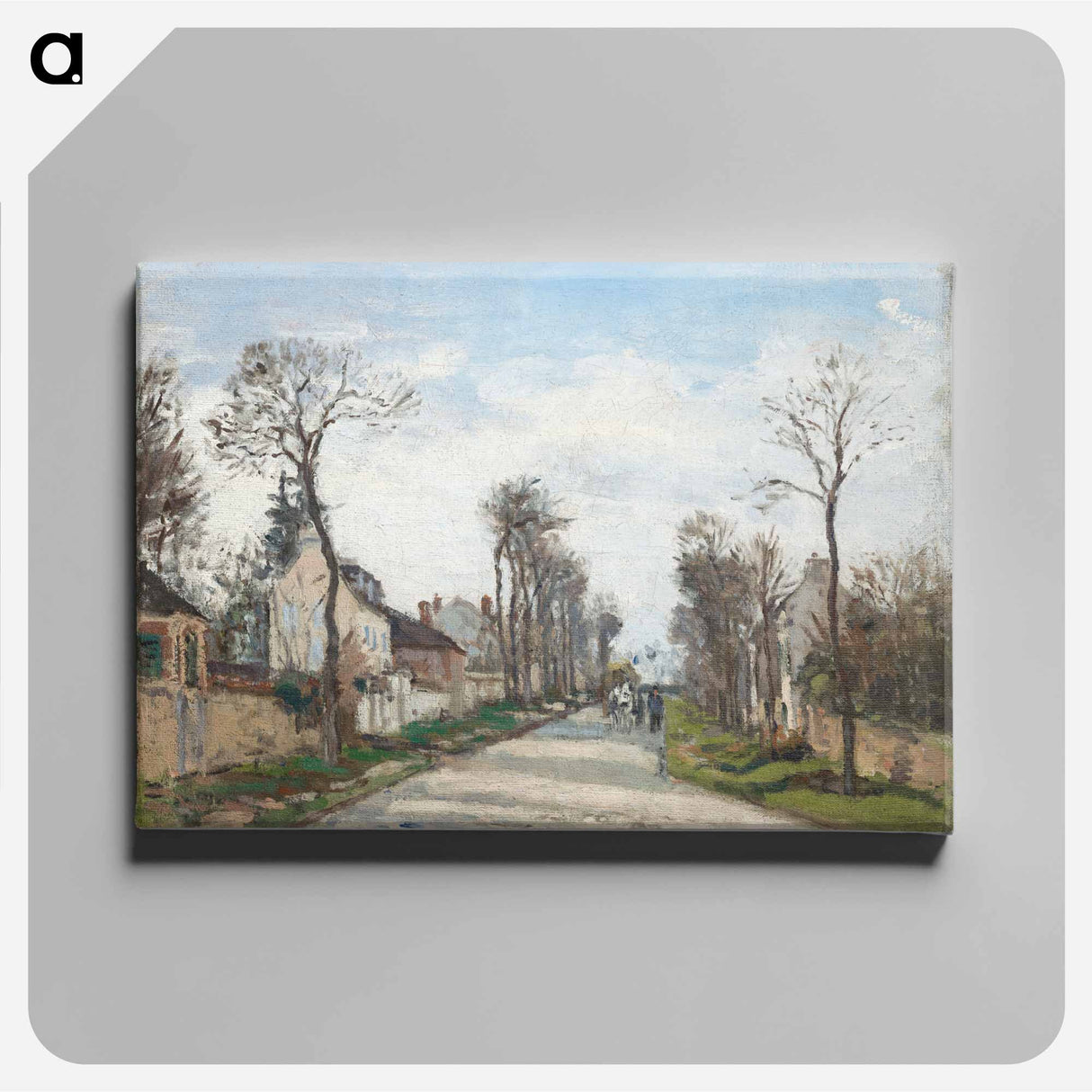 Versailles road, Louveciennes - カミーユ ピサロ Canvas.