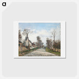 アートポストカード-Versailles road, Louveciennes - カミーユ ピサロ Postcard.