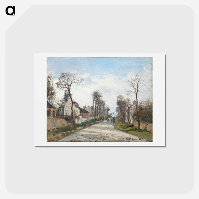 アートポストカード-Versailles road, Louveciennes - カミーユ ピサロ Postcard.