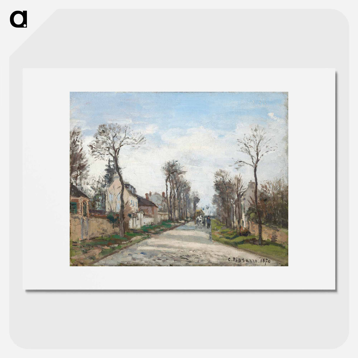 Versailles road, Louveciennes - Camille Pissarro Poster.