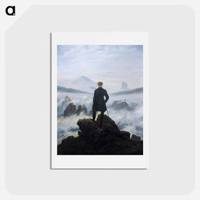 アートポストカード-The Wanderer Above the Sea of Fog - カスパー ダーヴィト フリードリヒ Postcard.