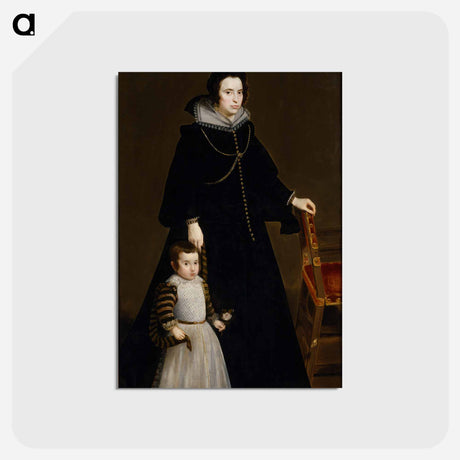 アートポストカード-Dona Antonia de Ipenarrieta y Galdos and her Son - ディエゴ ベラスケス Postcard.