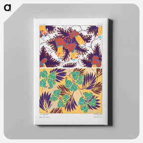 アートパネル-Suggestions pour étoffes et tapis: 60 motifs en couleur - E.A.セギー Canvas.