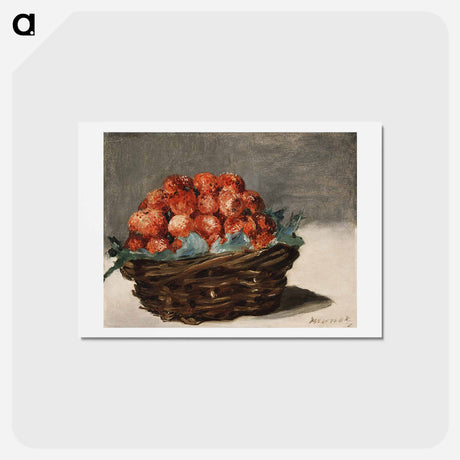 アートポストカード-Strawberries - エドゥアール マネ Postcard.