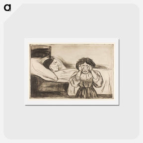 アートポストカード-The Dead Mother and Her Child - エドヴァルド ムンク Postcard.