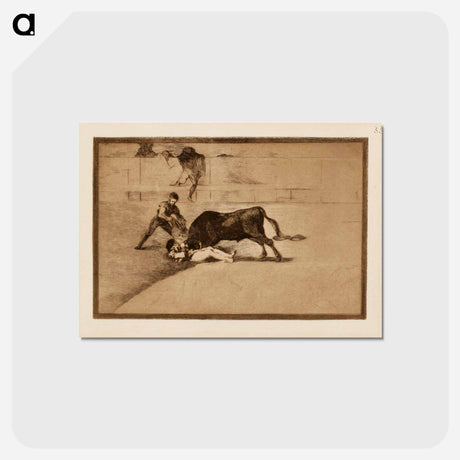 アートポストカード-Pepe illon onneton kuolema madridin areenalla by Francisco Goya - フランシスコ デ ゴヤ Postcard.