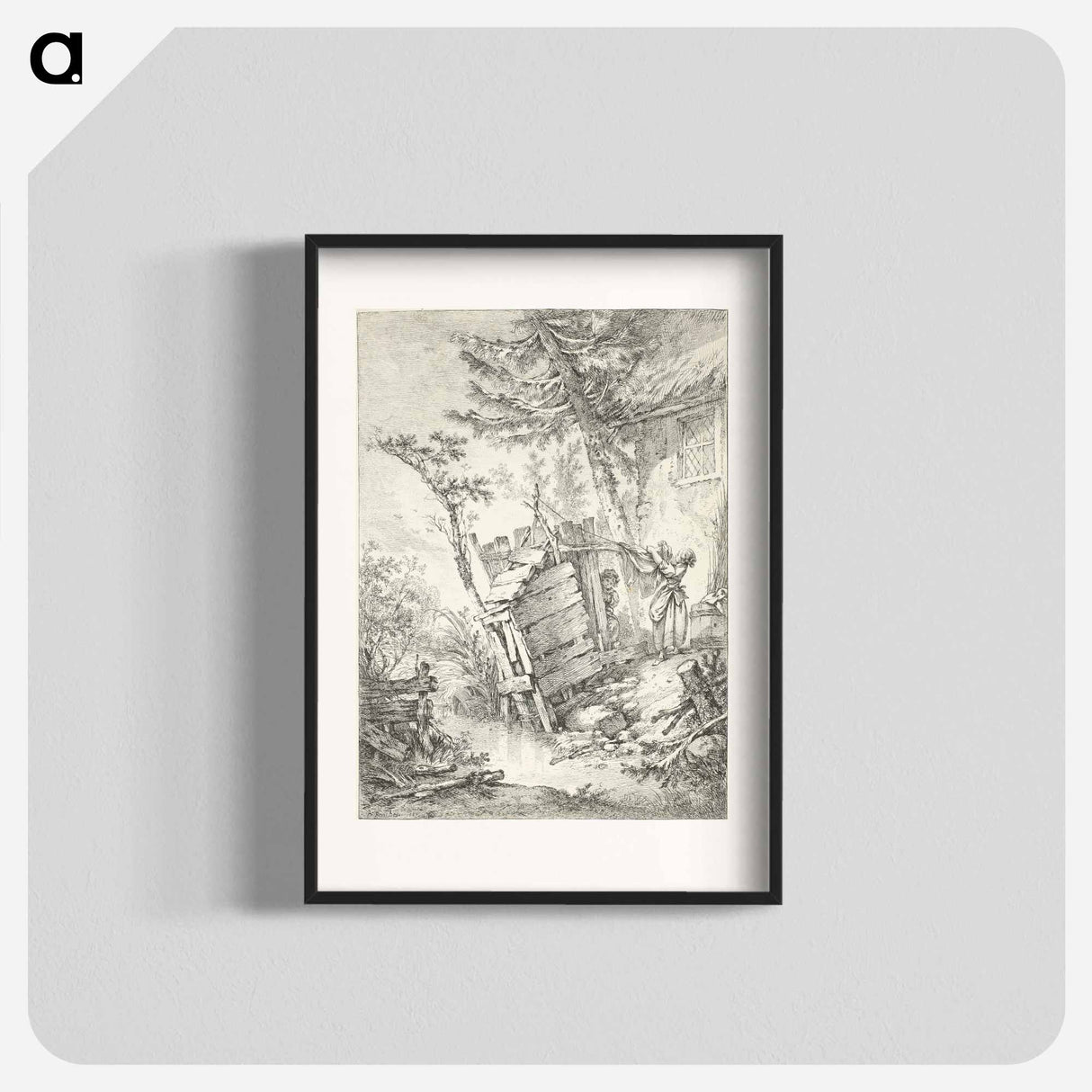 The Laundress - フランソワ ブーシェ Poster.