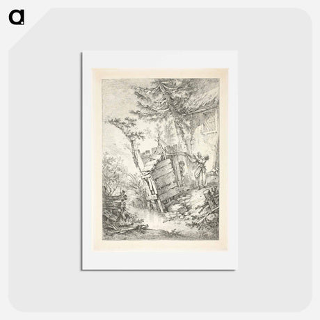 アートポストカード-The Laundress - フランソワ ブーシェ Postcard.