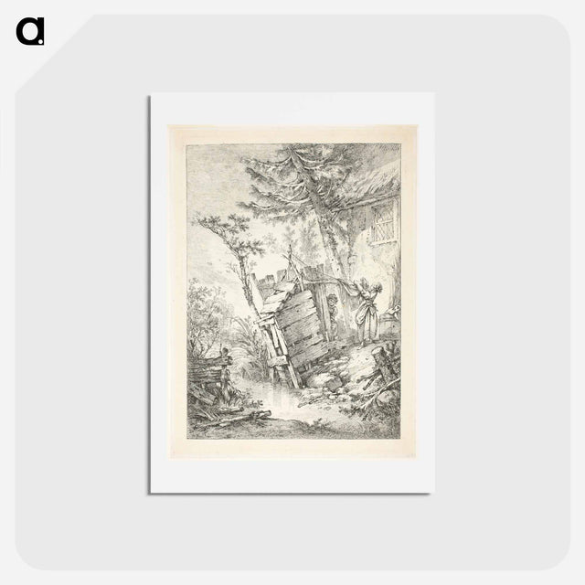 アートポストカード-The Laundress - フランソワ ブーシェ Postcard.