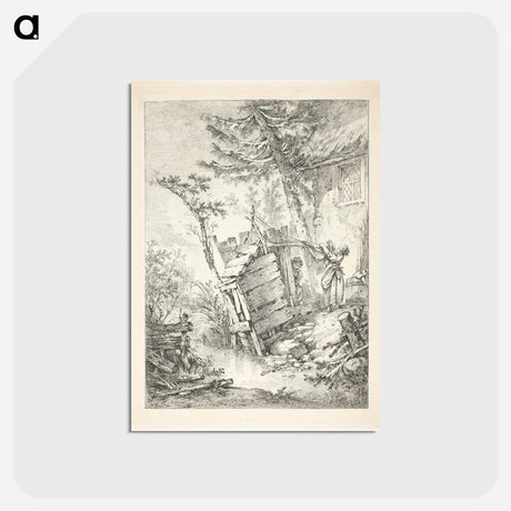 アートポストカード-The Laundress - フランソワ ブーシェ Postcard.