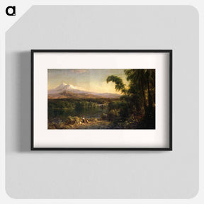 アートポスター-Figures in an Ecuadorian Landscape - フレデリック エドウィン チャーチ Poster.