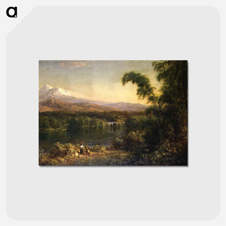 アートポストカード-Figures in an Ecuadorian Landscape - フレデリック エドウィン チャーチ Postcard.