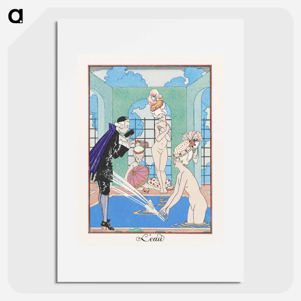 L'Eau - ジョージ バービエ Poster.