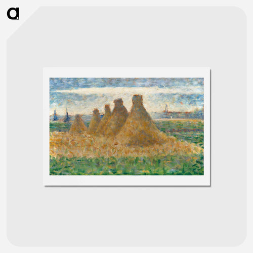 Haystacks - ジョルジュ スーラ Postcard.
