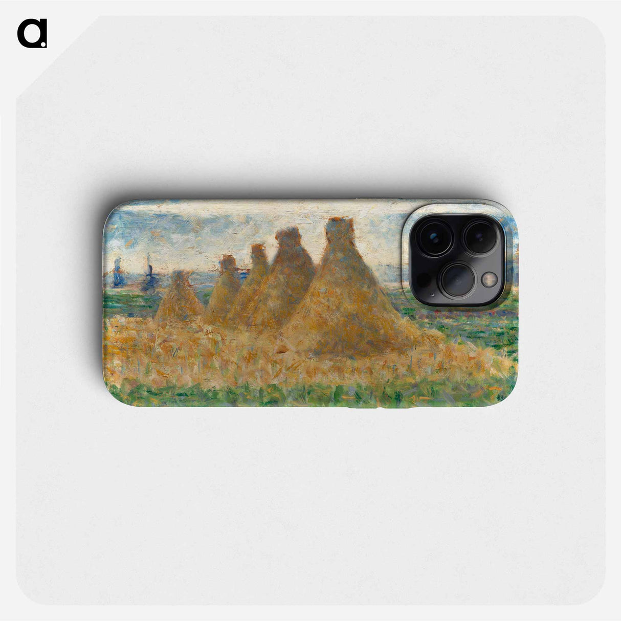 Haystacks - Georges Seurat Phone Case.