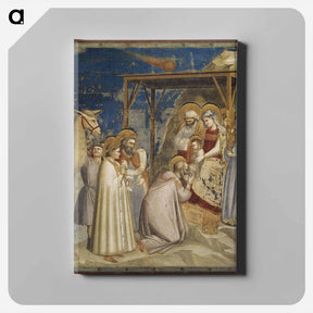 アートパネル-Adoration of the Magi - ジョット ディ ボンドーネ Canvas.