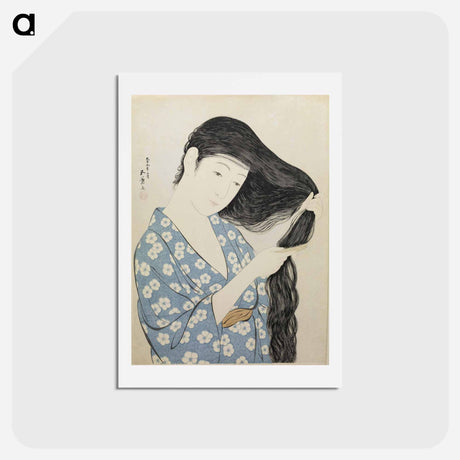 アートポストカード-Woman Combing Her Hair
 - 橋口 五葉 Postcard.