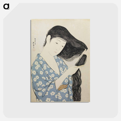 アートポストカード-Woman Combing Her Hair
 - 橋口 五葉 Postcard.
