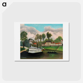 アートポストカード-The Laundry Boat of Pont de Charenton - アンリ ルソー Postcard.