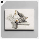 アートパネル-Sketch of a sleeping cat - ジャン ベルナール Canvas.