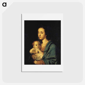 アートポストカード-Mrs. Joseph Martin and her Son Charles - ジョシュア レノルズ Postcard.
