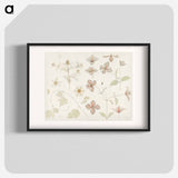 Study sheet with Sea Thistle, Hop and Clematis - ユリー デ フラーハ Poster.