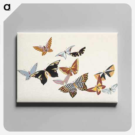 アートパネル-All Kinds of Butterflies, Vol.1 - 神坂 雪佳 Canvas.