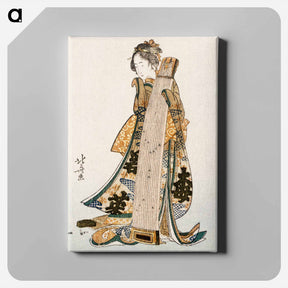 アートパネル-Hokusai’s Japanese woman - 葛飾 北斎 Canvas.
