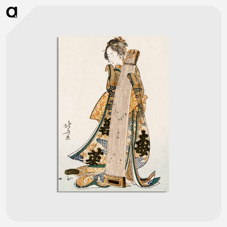 アートポストカード-Hokusai’s Japanese woman - 葛飾 北斎 Postcard.