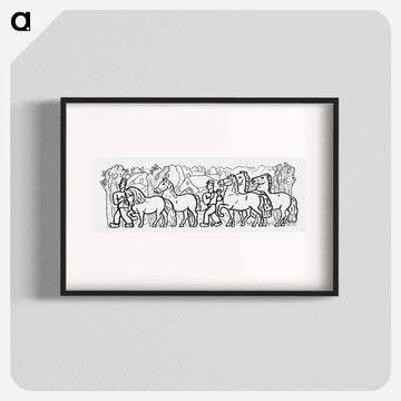 Horses and men - Leo Gerstel Poster.