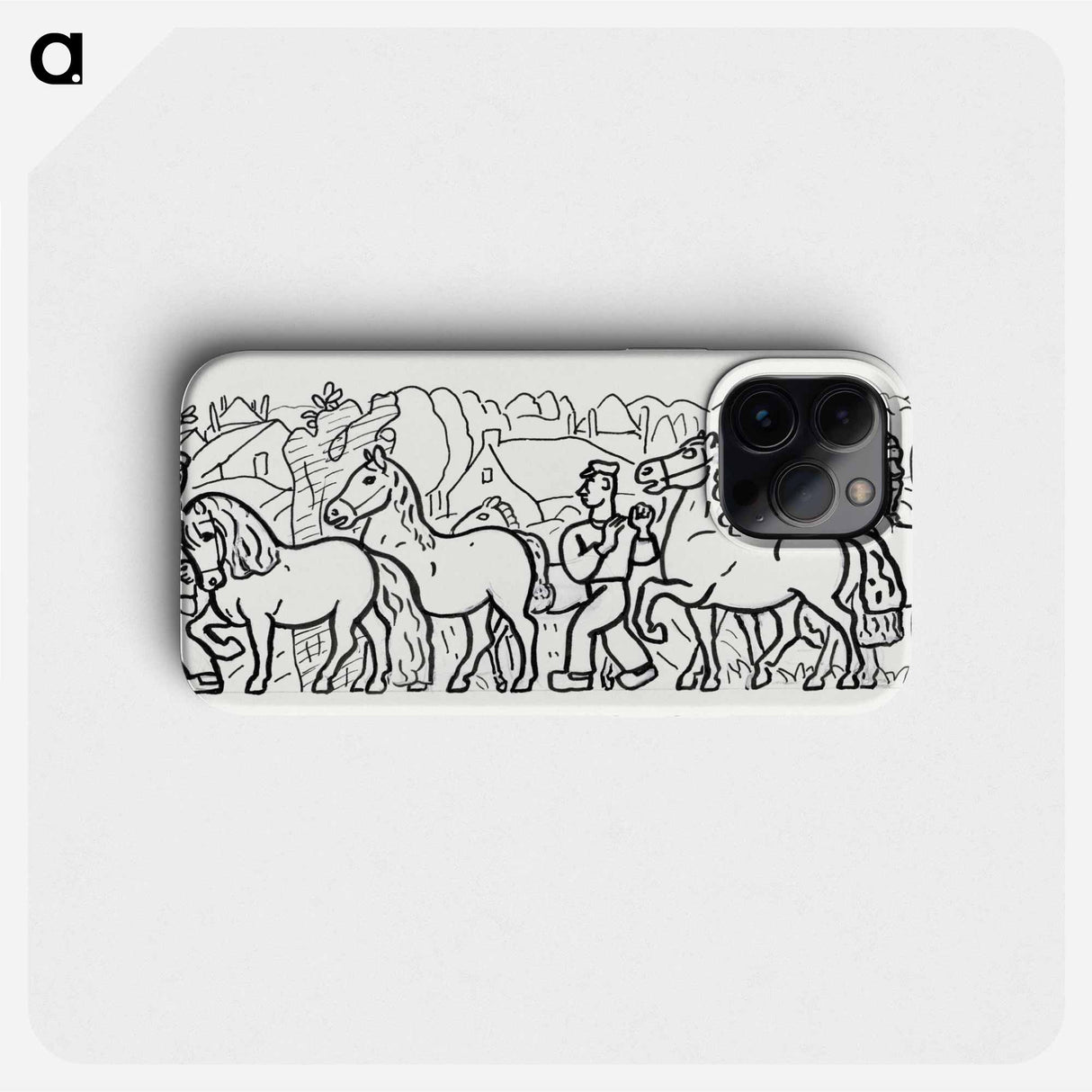 Horses and men - レオ ゲステル Phone Case.