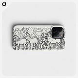 Horses and men - Leo Gestell Phone Case.