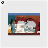 アートポストカード-Glass and Violin - ルイ マルクーシ Postcard.