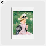 アートポストカード-Portrait of a Young Girl - メアリー カサット Postcard.